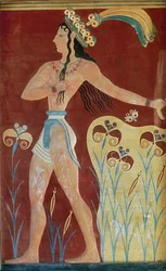 Rei-Sacerdote ou Príncipe com Lírios, do Palácio de Cnossos, século XVI aC